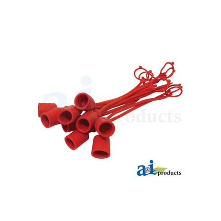 A & I Products Dust Cap, 3/8", Red   8" x4" x4" A-C211317